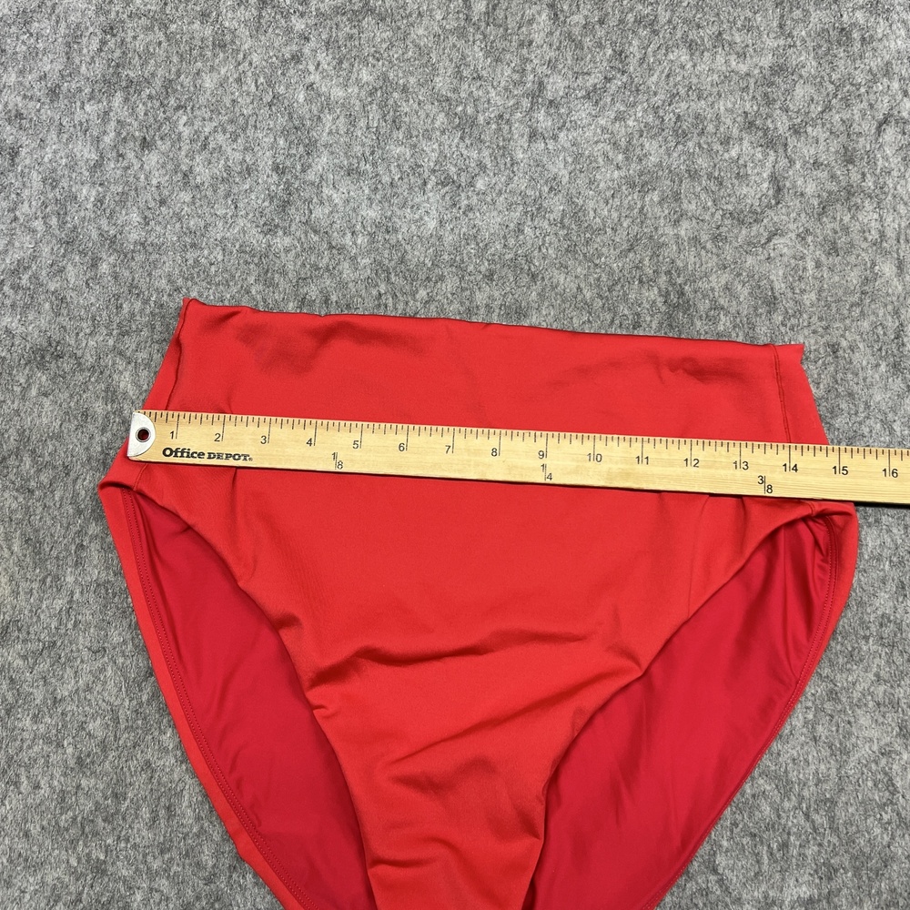 Left On Friday Swim Bottoms Womens 2XL Red Hi Hi High Waisted Bikini Swimwear - Picture 9 of 13